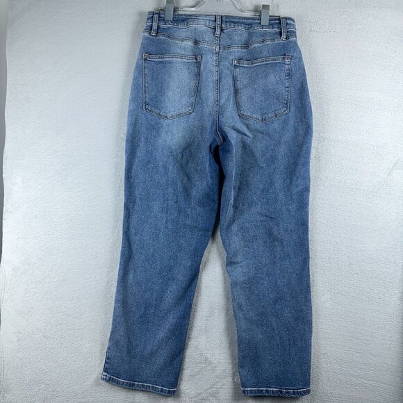 Sonoma High Rise Curvy Straight Jeans Womens Size 14R Denim Stretch Blue - Picture 2 of 12